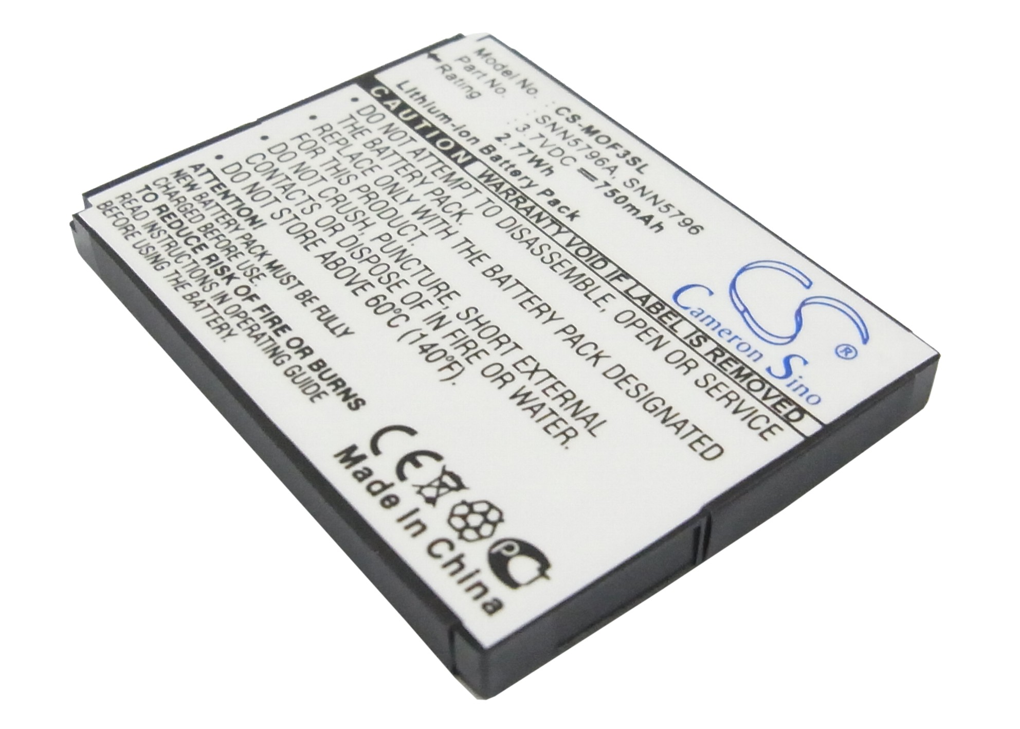 Batterie Compatible Motorola F3, EM25, EM325 – 750mAh, 3.7V – Remplacement BD50, SNN5796 – Haute Performance, Sécurité Intégrée
